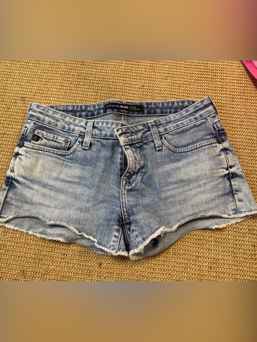 Big Star Light Blue Distressed Denim Shorts